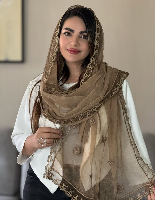 شال واردتی دور دانتل