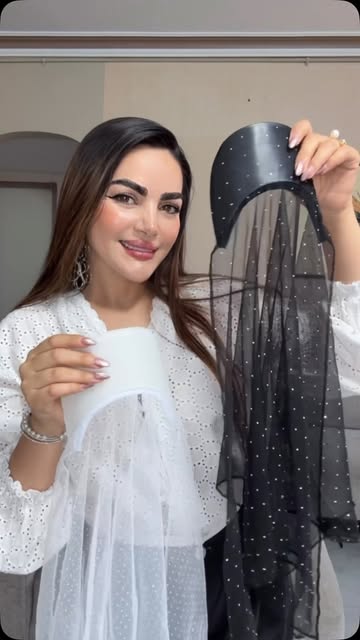 اسکارف نقاب دار نگین دار