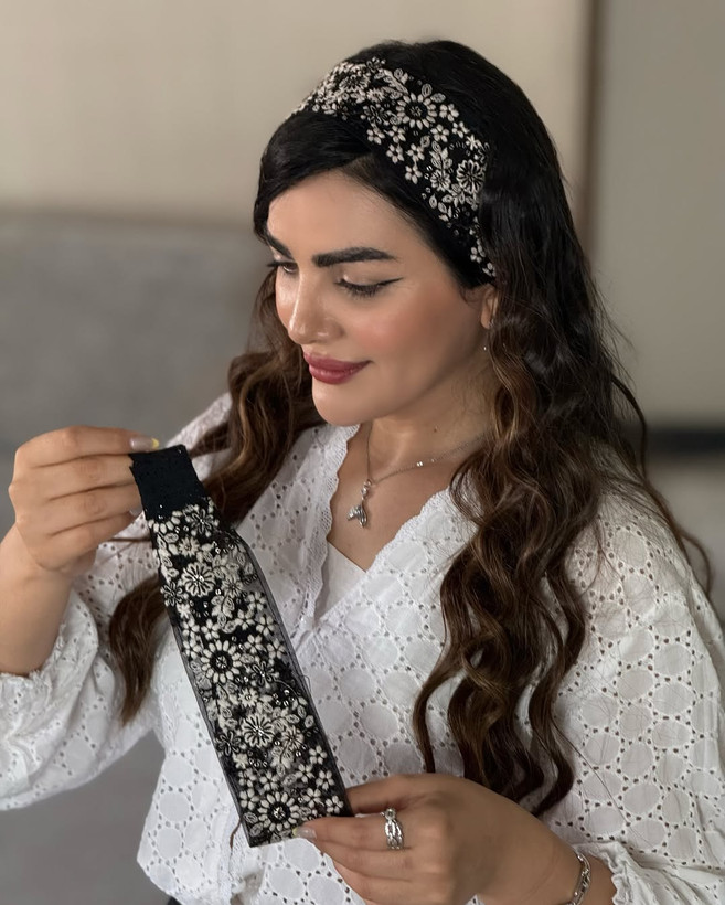 هدبند سوزن دوزی پینترستی