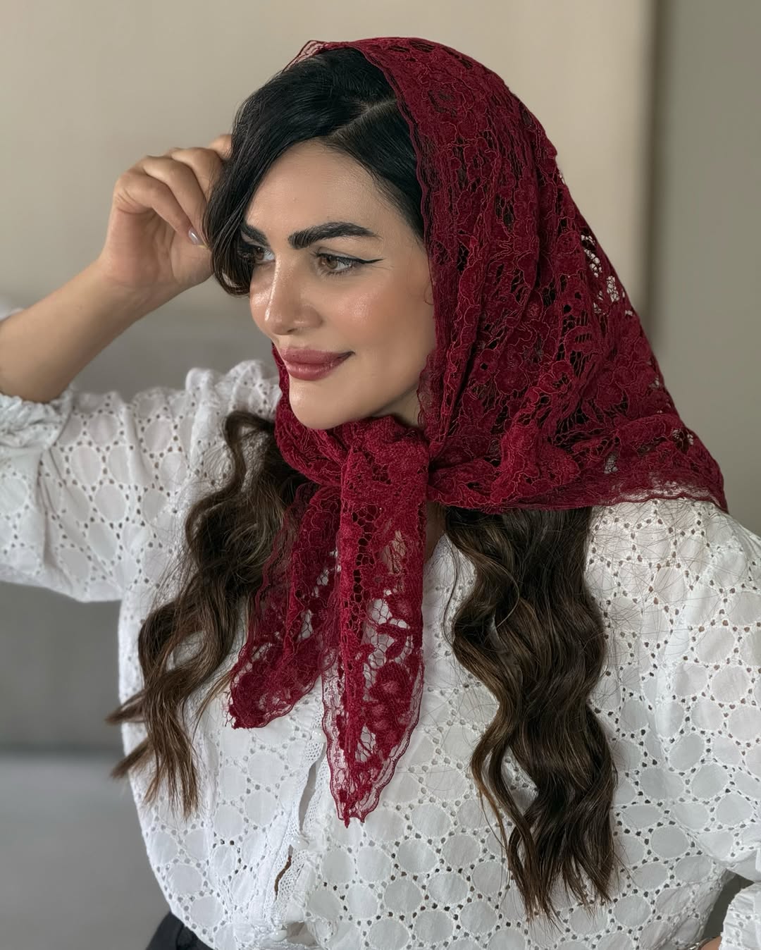 اسکارف گیپور فرانسوی قواره ۹۰ در ۱۱۰