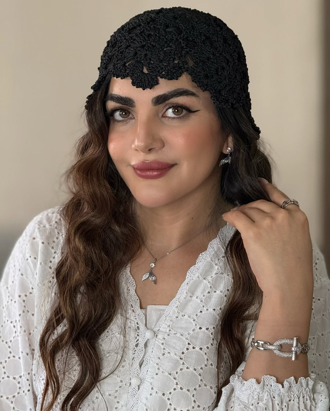 کلاه لئونی دست بافت ابریشمی