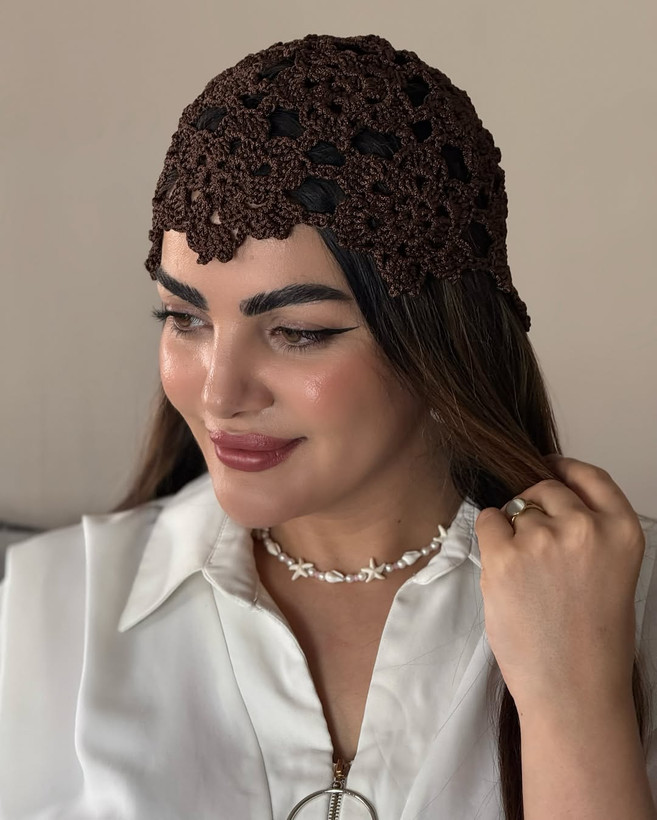 کلاه لئونی دست بافت ابریشمی