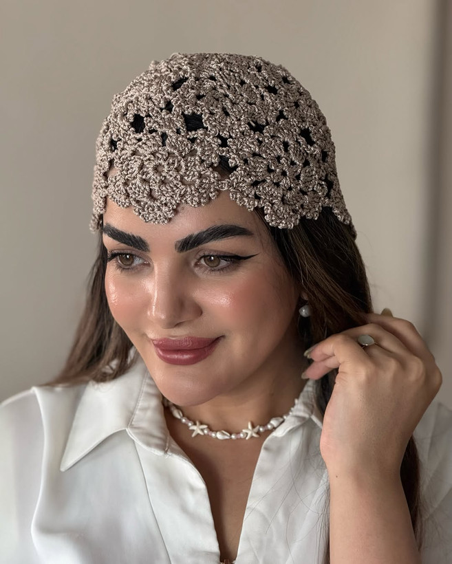 کلاه لئونی دست بافت ابریشمی