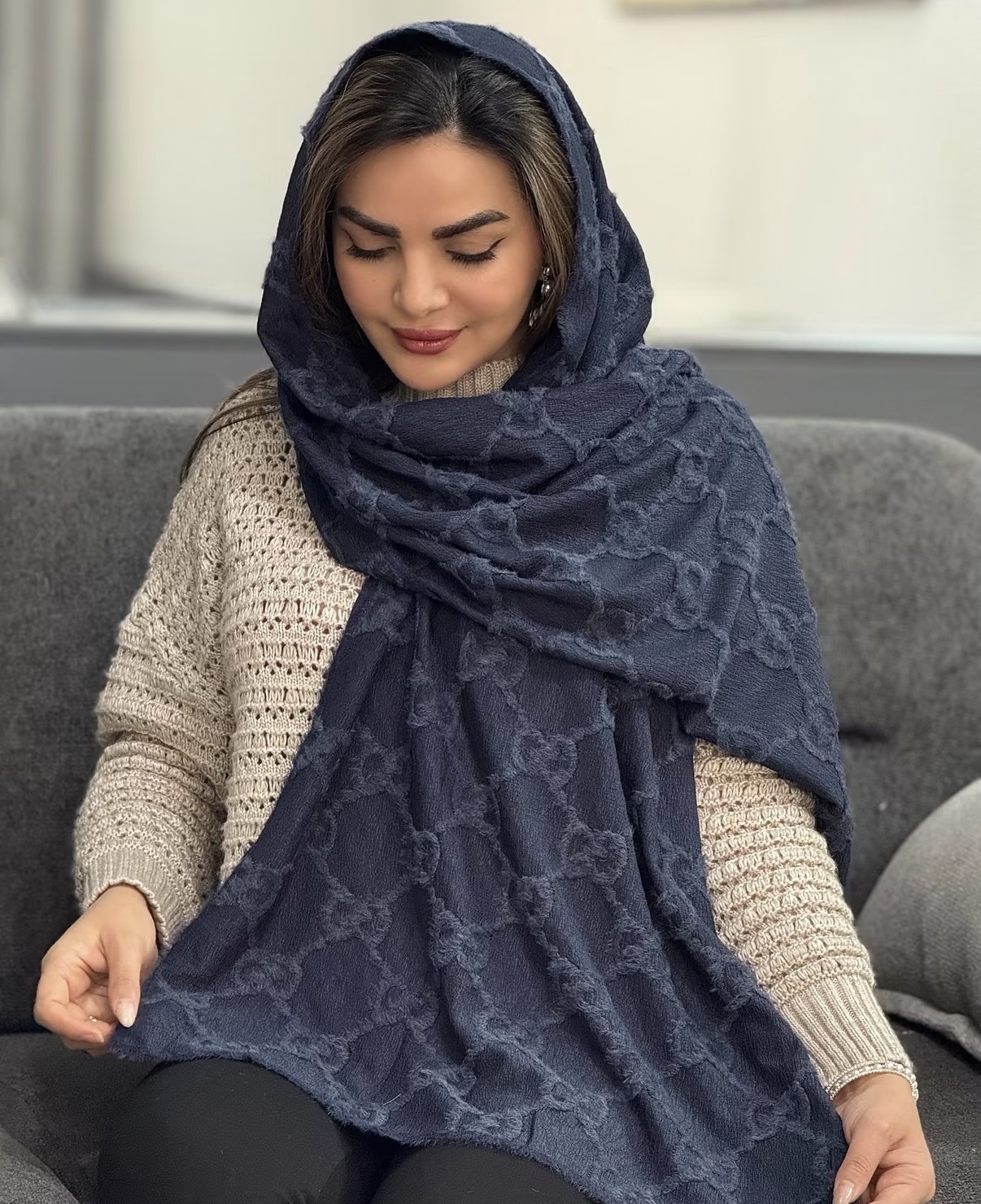 شال پاییزه خز کوب